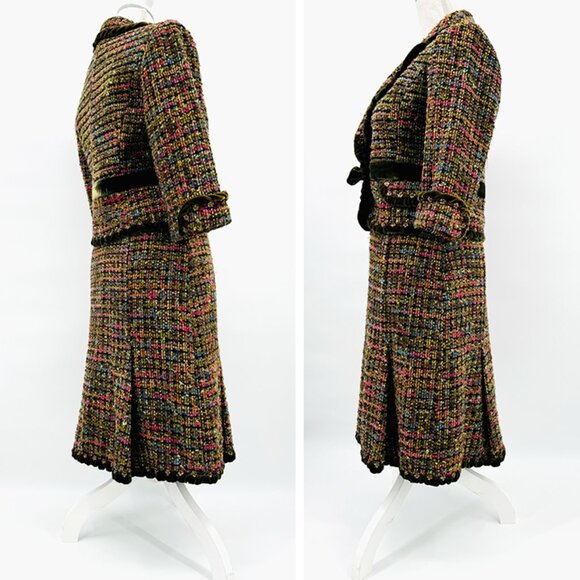 VTG-Y2K Cynthia Steffe Wool Tweed Suit Jacket & Skirt Set - Picture 2 of 16